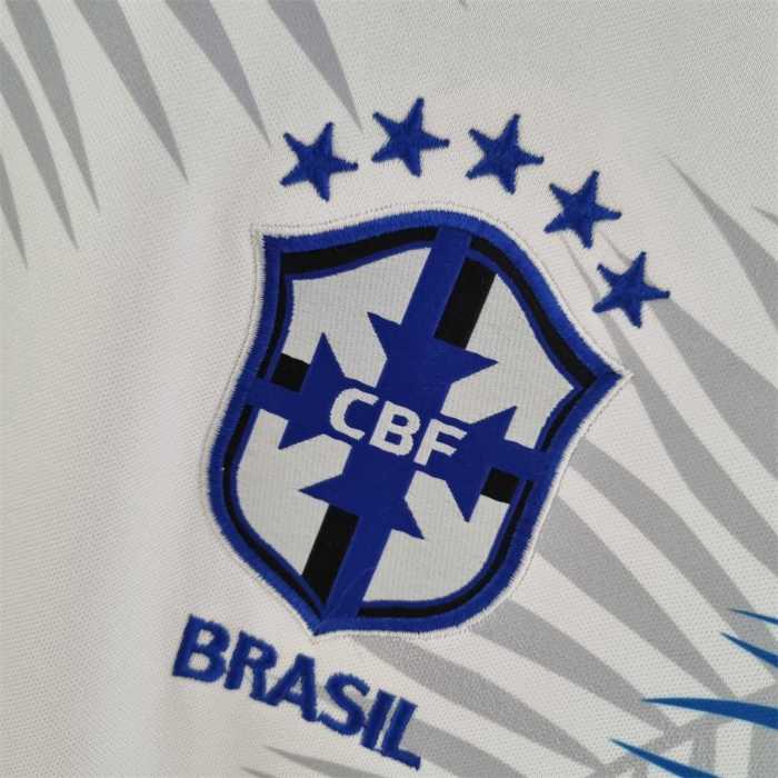 Retro Jersey 2022-2023 Brazil Classic Version White Soccer Jersey Brasil Football Shirt