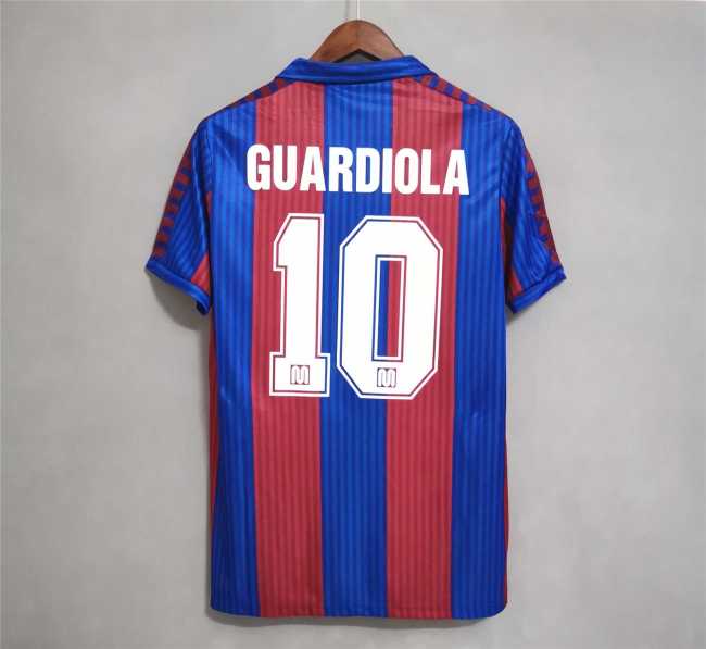 Retro Jersey 1990-1992 Barcelona GUARDIOLA 10 Home Soccer Jersey