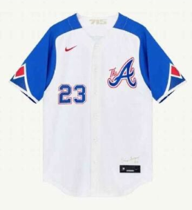 Atlanta Braves 23 White MLB Jersey