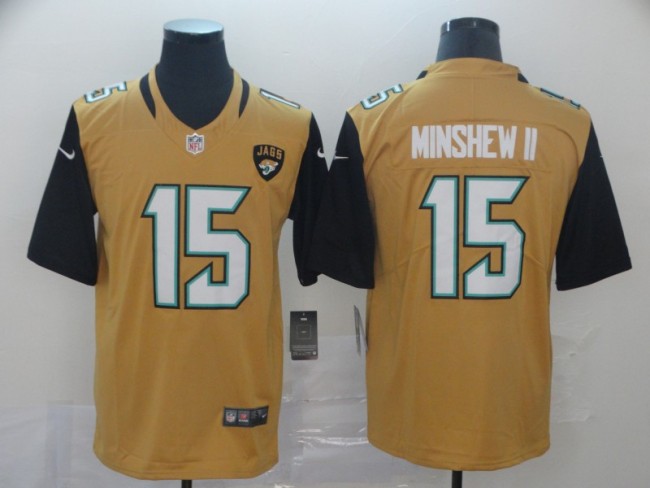 Jacksonville Jaguars 15 Gardner Minshew II Gold Color Rush Limited Jersey