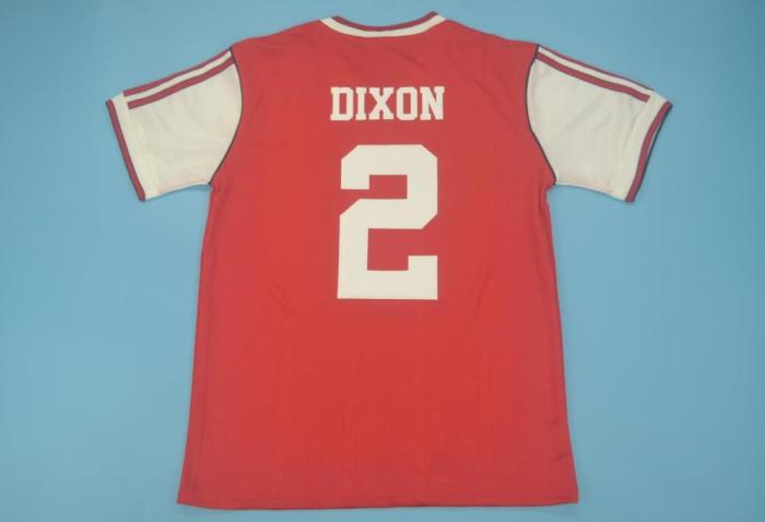 Retro Jersey 1986-1988 Arsenal Home DIXON 2 Home Soccer Jersey Vintage Football Shirt