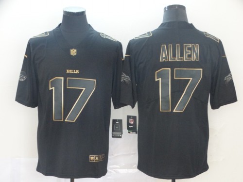 Buffalo Bills 17 Josh Allen Black Gold Vapor Untouchable Limited Jersey