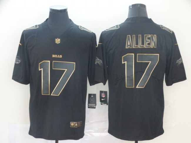 Buffalo Bills 17 Josh Allen Black Gold Vapor Untouchable Limited Jersey