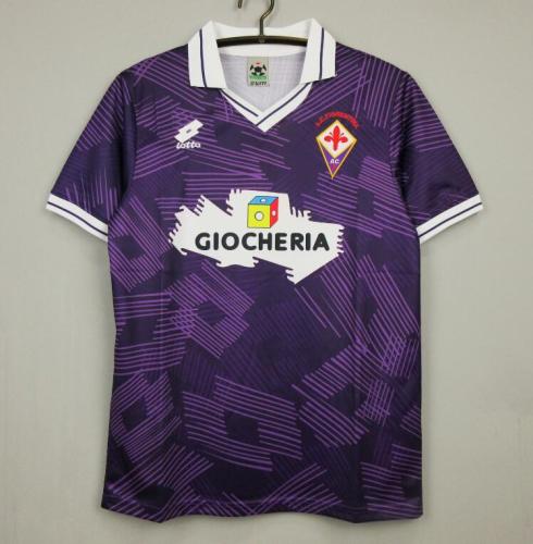 Retro Jersey 1991-1992 Fiorentina Home Puple Soccer Jersey Vintage Football Shirt