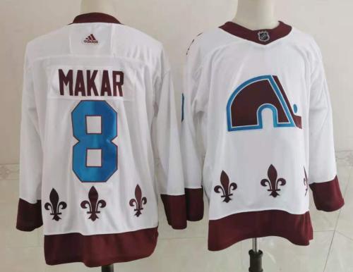 Avalanche 8 MAKAR White 2020-21 Reverse Retro Jersey
