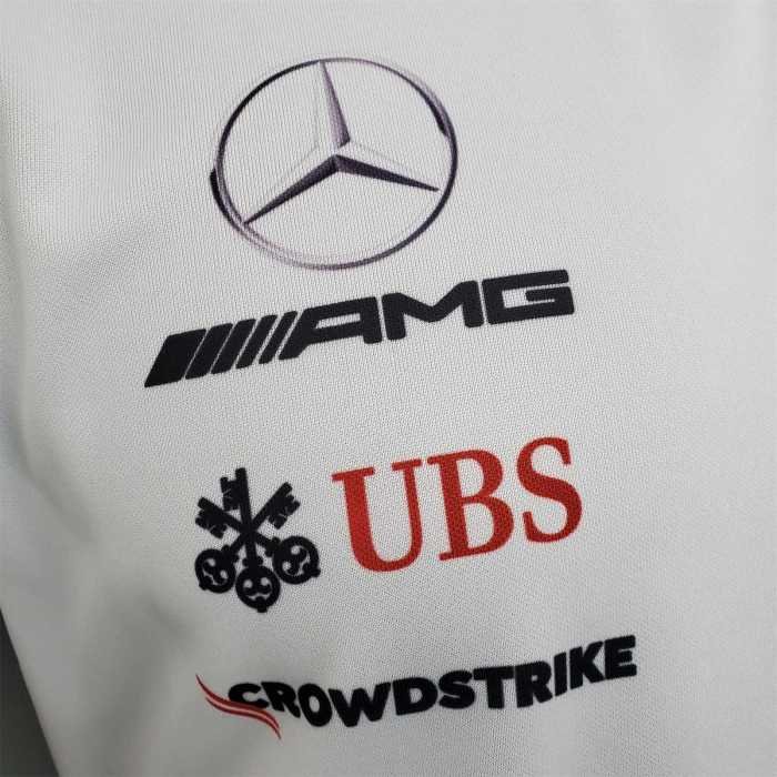 F1 Formula One racing suit Mercedes White Racing Jersey
