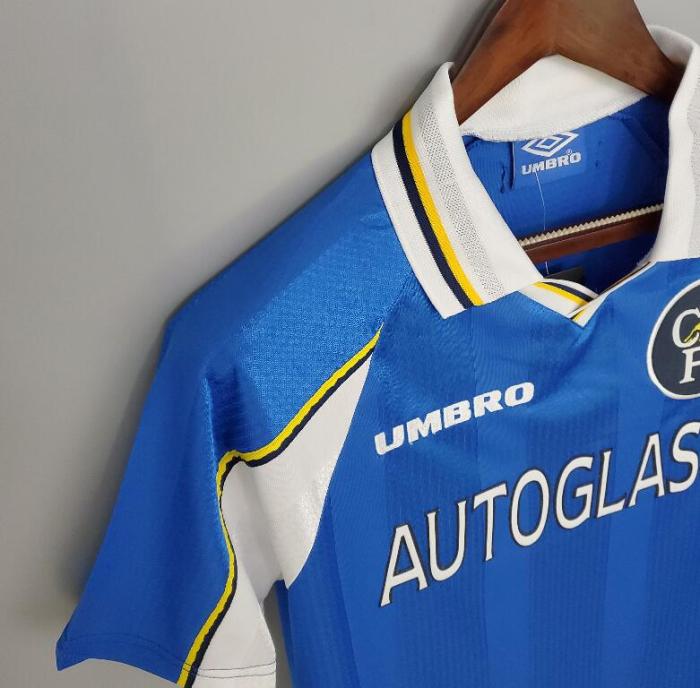 Retro Jersey Chelsea 1997-1999 Home Blue Soccer Jersey Vintage Football Shirt