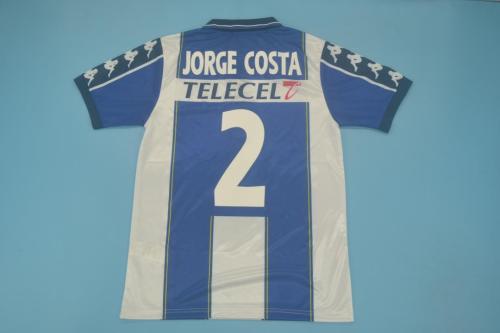 Retro Jersey 1999-2000 Porto JORGE COSTA 2 Home Soccer Jersey Vintage Football Shirt