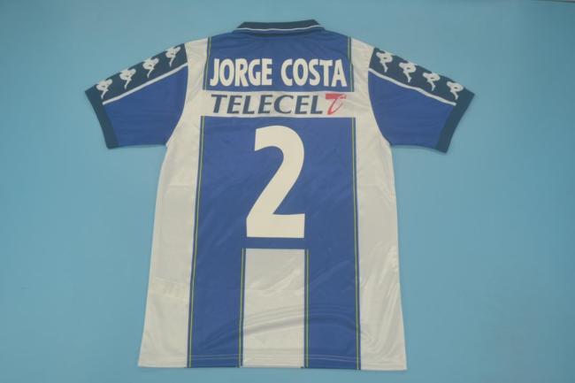 Retro Jersey 1999-2000 Porto JORGE COSTA 2 Home Soccer Jersey Vintage Football Shirt