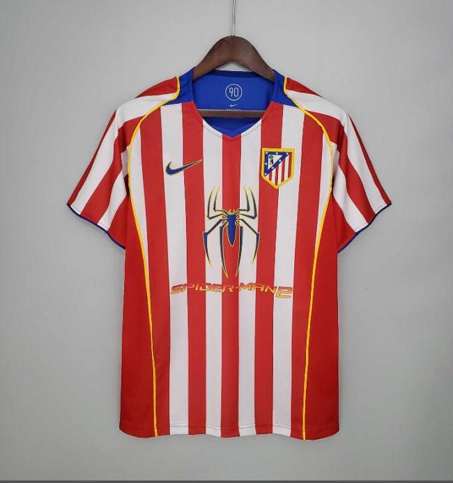 Retro Jersey 2004-2005 Atletico Madrid Home Red/White Soccer Jersey