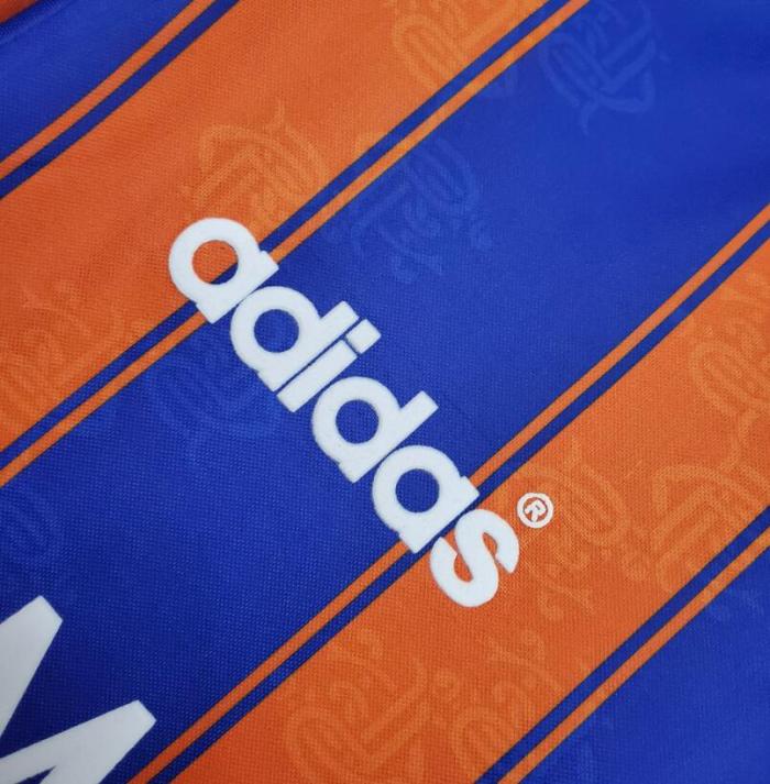 Retro Jersey 1993-1994 Rangers Away Blue/Orange Soccer Jersey