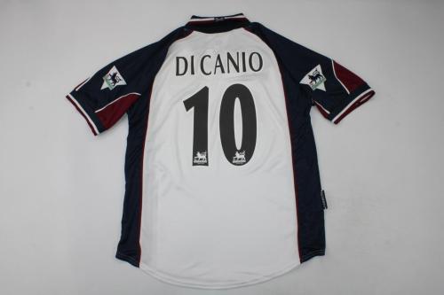 with Retro EPL Patch Retro Jersey 1999-2001 West Ham United 10 DI CANIO Away White Soccer Jersey