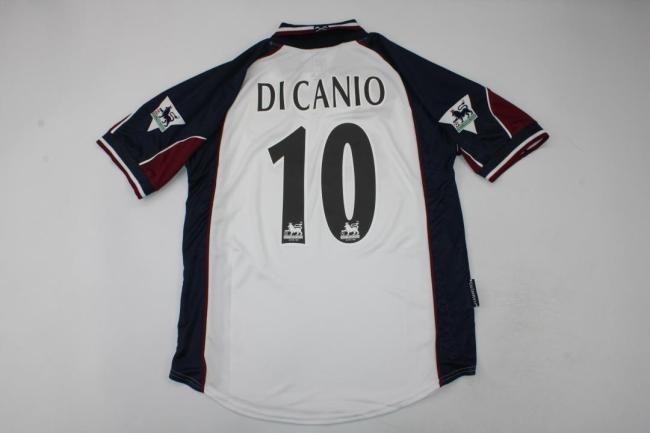 with Retro EPL Patch Retro Jersey 1999-2001 West Ham United 10 DI CANIO Away White Soccer Jersey