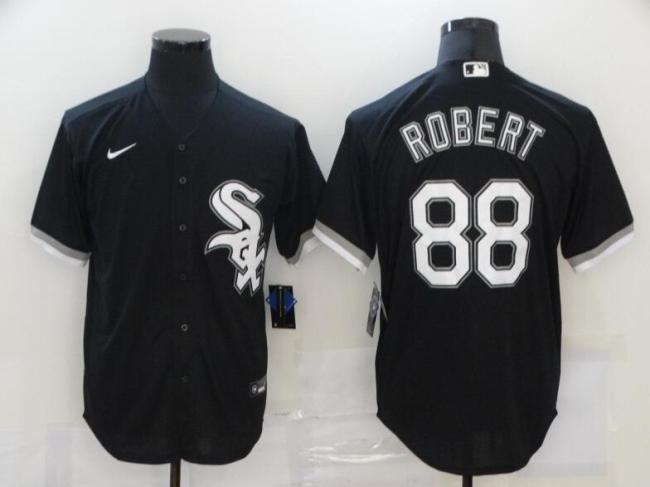 Chicago White Sox 88 ROBERT Black Cool Base Jersey