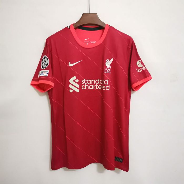 with UCL Patch Retro Jersey 2021-2022 LIVERPOOL Home Soccer Jersey