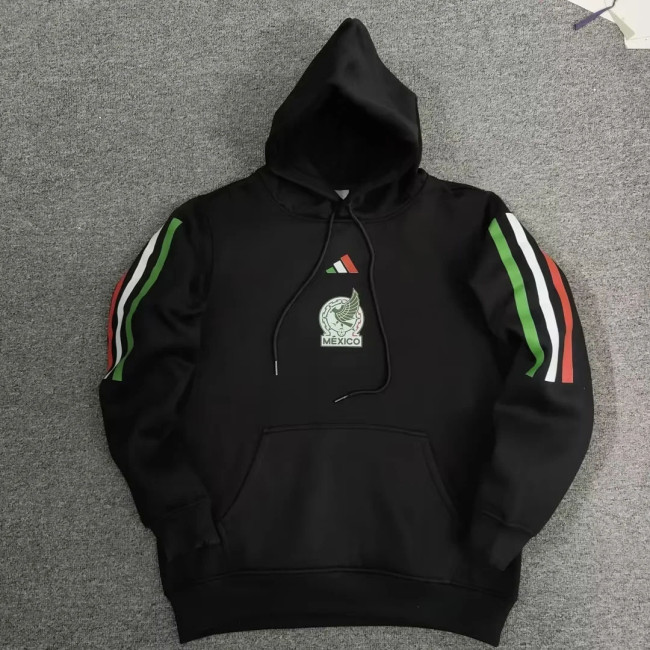 2022 Mexico Black Soccer Hoodie Cotton Sweater