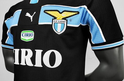 with Serie A Patch Retro Jersey 1998-1999 Lazio Away Black Soccer Jersey Vintage Football Shirt