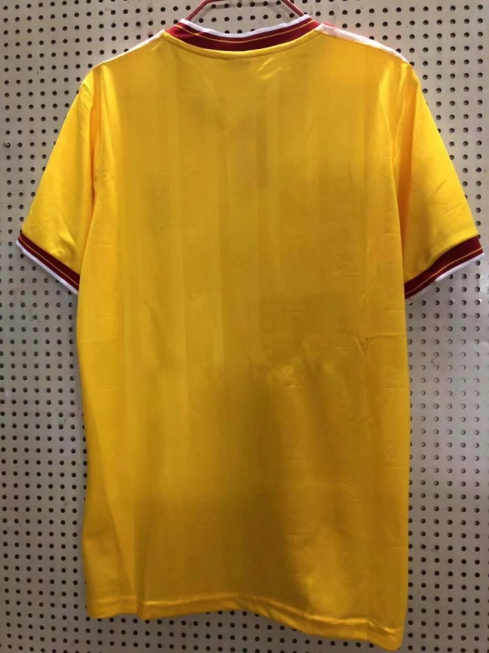 Retro Jersey 1985-1986 Liverpoole Yellow Soccer Jersey