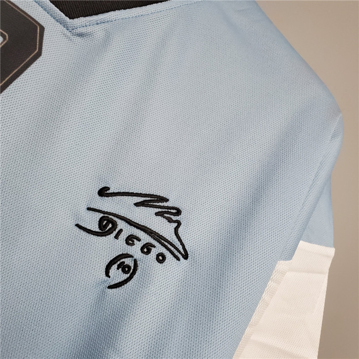 Retro Jersey 2001 Argentina 10 Maradona Commemorative Edition Home Soccer Jersey