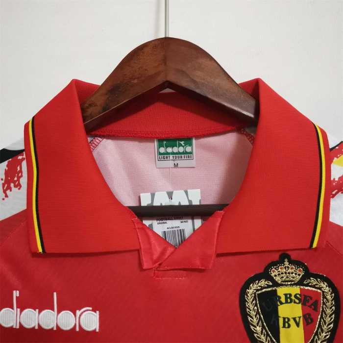 Retro Jersey 1995 BEL Home Soccer Jersey Vintage Football Shirt