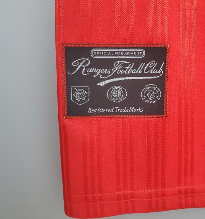 Retro Jersey 1995-1996 Rangers Away Red/White Soccer Jersey