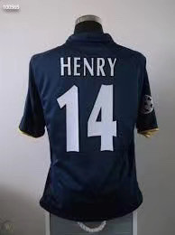 Retro Jersey 2000-2002 Arsenal 14 HENRY Third Away Dark Blue Soccer Jersey