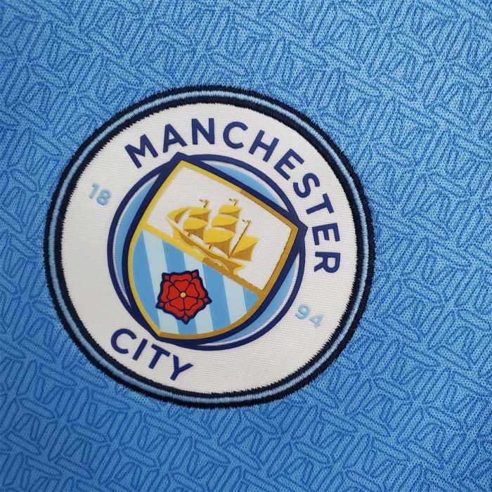 Retro Jersey 2021-2022 Manchester City Home Soccer Jersey Vintage Football Shirt