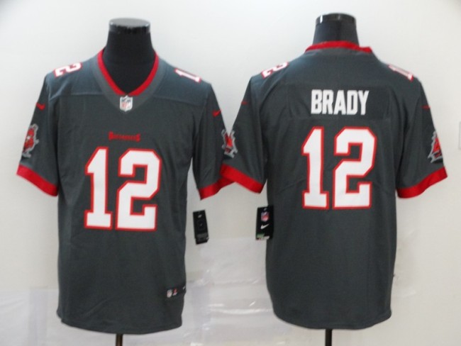 Tampa Bay Buccaneers 12 Tom Brady Grey New 2020 Vapor Untouchable Limited Jersey