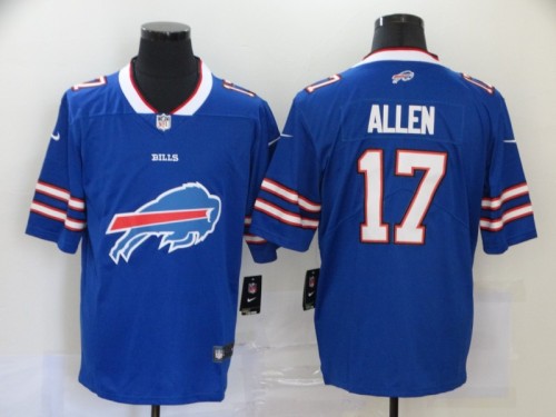 Buffalo Bills 17 ALLEN Blue Team Big Logo Vapor Untouchable Limited Jersey