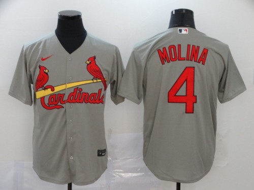 St. Louis Cardinals 4 MOLINA Grey 2020 Cool Base Jersey