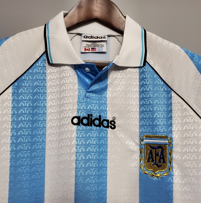 Retro Jersey 1994-1996 Argentina Home Soccer Jersey Vintage Football Shirt
