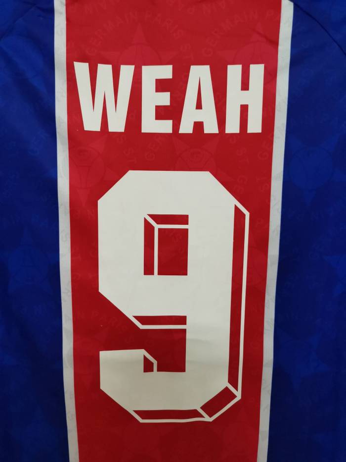 Retro Jersey 1994-1995 PSG WEAH 9 Home Soccer Jersey Vintage Paris Football Shirt