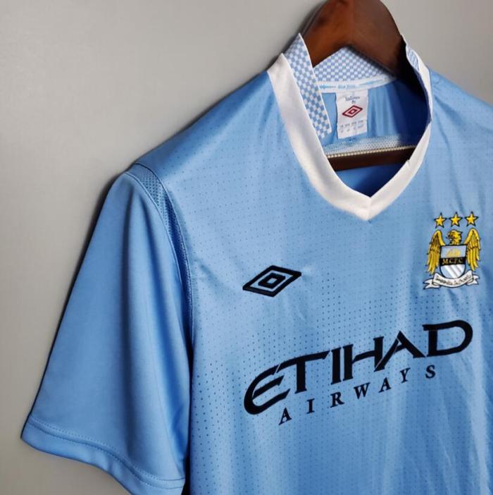 Retro Jersey 2011-2012 Manchester City Home Soccer Jersey Vintage Football Shirt