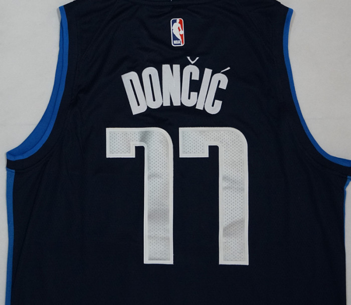 New Material Dallas Mavericks #77 DONCIC Dark Blue NBA Jersey