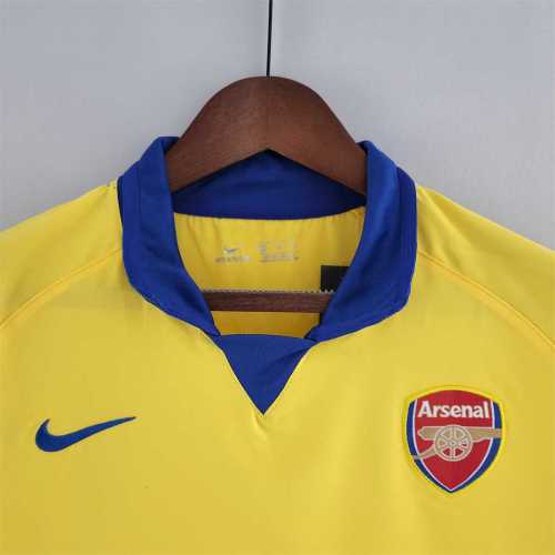 Retro Jersey 2003-2005 Arsenal Away Yellow Soccer Jersey Vintage Football Shirt