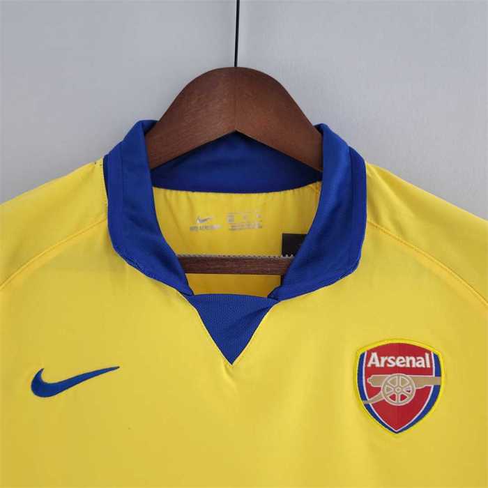 Retro Jersey 2003-2005 Arsenal Away Yellow Soccer Jersey Vintage Football Shirt