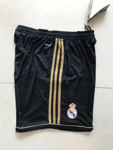 Retro Shorts 2011-2012 Real Madrid Away Black Soccer Shorts Vintage Football Shorts