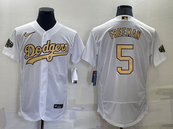 Dodgers 5 FREEMAN White 2022 MLB All-Star Flexbase Jerseys
