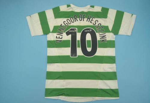 Retro Jersey 2005-2006 Celtic 10 VENNEGOOR OF HESSELINK Home Soccer Jersey