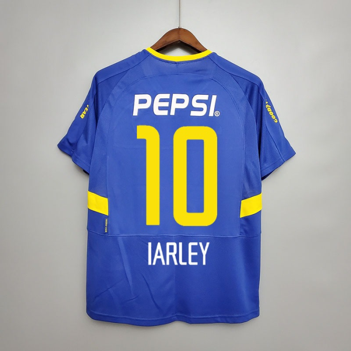 Retro Jersey 2003-2004 Boca Juniors 10 IARLEY Home Soccer Jersey