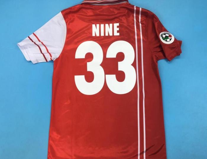 with Serie A Patch Retro Jersey 1998-1999 AC Perugia NINE 33 Home Soccer Jersey