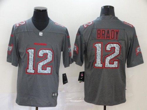 Tampa Bay Buccaneers 12 TOM BRADY Dark Grey NFL Jersey