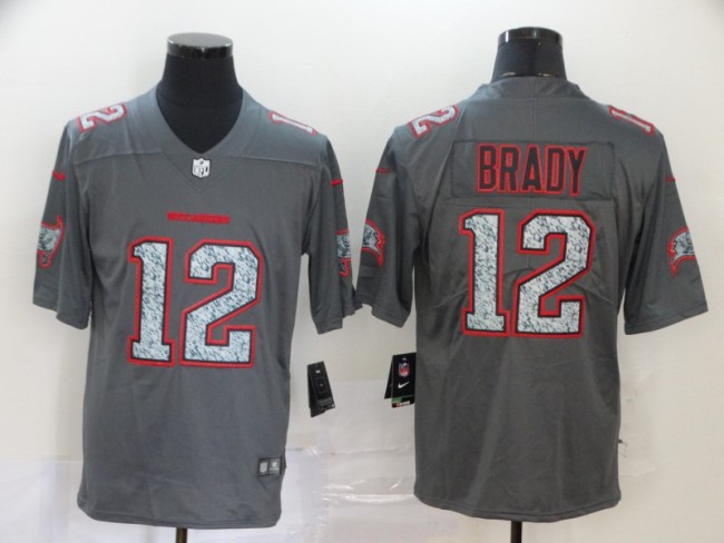Tampa Bay Buccaneers 12 TOM BRADY Dark Grey NFL Jersey