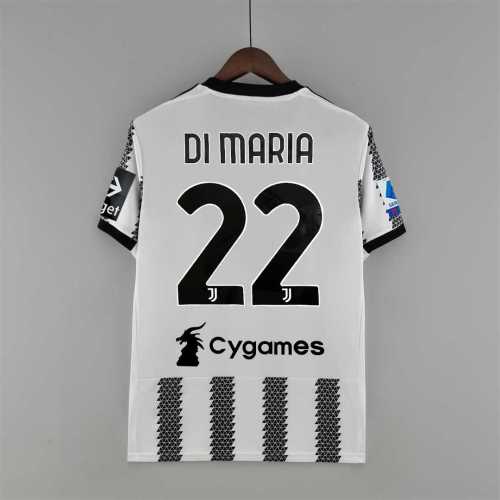 with Serie A Patch Retro Jersey 2022-2023 Juvents DI MARIA 22 Home Soccer Jersey