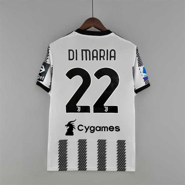 with Serie A Patch Retro Jersey 2022-2023 Juvents DI MARIA 22 Home Soccer Jersey