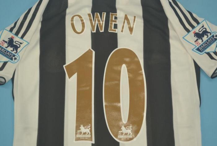 with EPL Patch Retro Jersey 2005-2006 Newcastle United 10 OWEN Home Soccer Jersey
