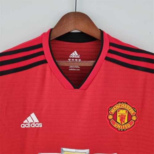 Retro Jersey 2018-2019 Manchester United Home Soccer Jersey Vintage Football Shirt