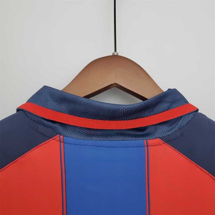 with LFP Retro Jersey 2003-2004 Barcelona Home Soccer Jersey Vintage Football Shirt