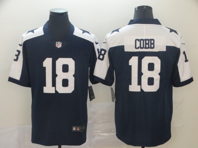 Dallas Cowboys 18 Randall Cobb Navy Throwback Vapor Untouchable Limited Jersey