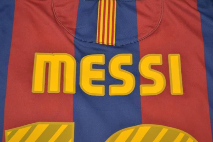 with Front Lettering Retro Jersey Barcelona 2011 MESSI 10 UCL Final Home Soccer Jersey with UCL Patch